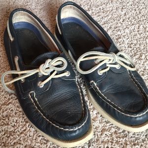 Navy Leather Sperry Topsiders